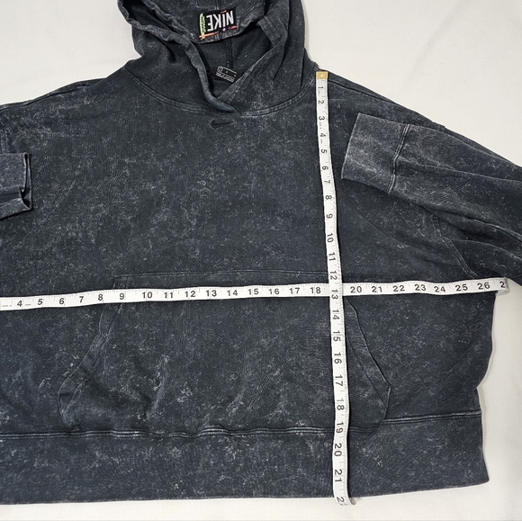 Nike Washed Black Vintage Style Pullover Hoodie Size Large - Picture 8 of 8